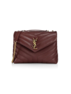 Saint Laurent Women's Loulou Small Chain Bag In Quilted ''y'' Leather In Deep Red