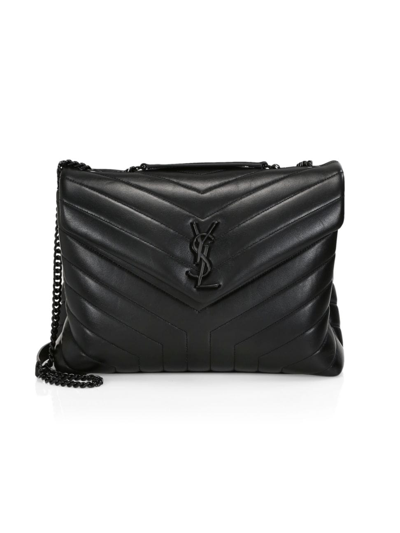 Saint Laurent Women's Loulou Medium In Quilted Leather In Black