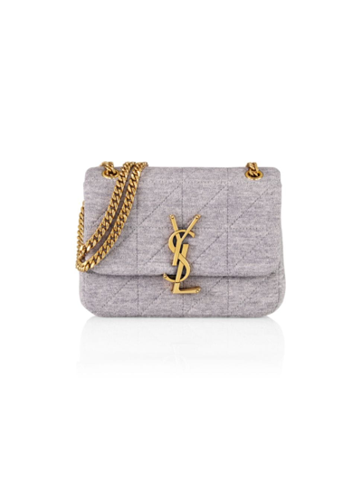 Saint Laurent Women's Jamie Quilted Mini Chain Bag In Medium Grey