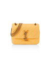 Saint Laurent Women's Jamie Quilted Mini Chain Bag In Honey Yellow
