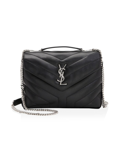 Saint Laurent Women's Loulou Small In Quilted Leather In Black