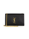 Saint Laurent Women's Kate Medium In Grain De Poudre Embossed Leather In Black