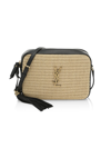 Saint Laurent Women's Lou Raffia Camera Bag In Beige