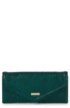 Brahmin Veronica Leather Envelope Wallet In Emerald