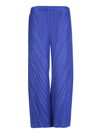 ISSEY MIYAKE BLUE PLEATED TROUSERS
