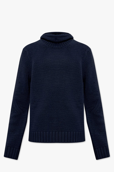 Bottega Veneta Hooded Sweater In Blue