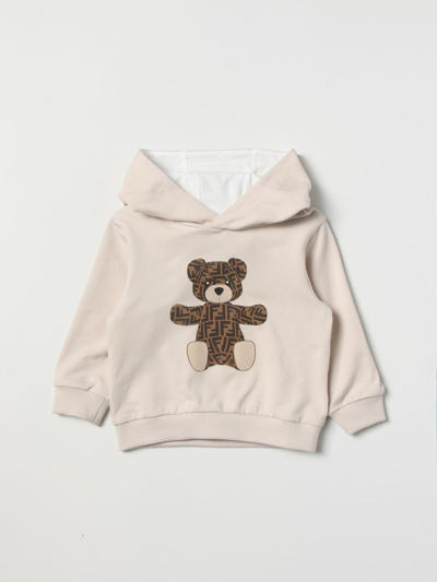 Fendi Babies' Sweatshirt With Print In Beige