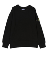 Stone Island Compass-patch Roll-neck Jumper In Nero