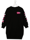 Off-white Arrows-motif Jumper Dress In Nero