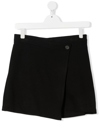 Msgm Teen Overlay-panel Short Shorts In Nero