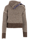 Bottega Veneta Wool Zig-zag Sweater In Milweed White