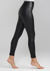 Yummie Faux Leather Shaping Legging In Black