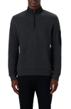 Bugatchi Men's Mixed Nylon Knit Quarter-zip Sweater In Asphalt