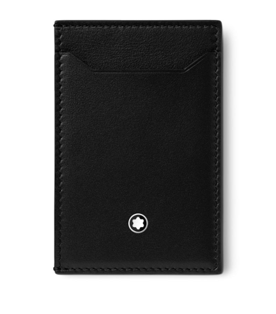 Montblanc Leather Meisterstück Card Holder In Black