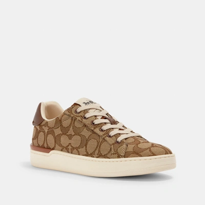 Coach Outlet Clip Low Top Sneaker In Brown