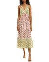 Ash & Eden Nuuly Halter Midi Dress In Yellow