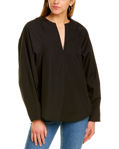 VINCE SHAPED V-NECK POPOVER TOP