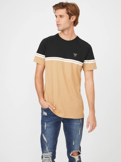 Guess Factory Eco Kido Color-block Tee In Beige