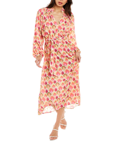 Traffic People Corrine Midi Dress In Pink