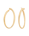 LANA JEWELRY 14K SKINNY GRADUATING FRONT TO BACK HOOPS
