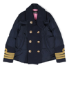 Dsquared2 Double-breasted Padded Jacket In 蓝色