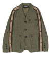Dsquared2 Logo-detail Long-sleeve Jacket In 绿色