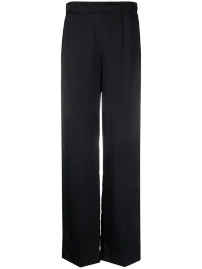 Jil Sander High-waisted Straight-leg Trousers In Black