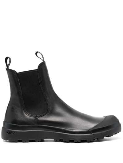 Officine Creative Pallet Leather Boots In 黑色