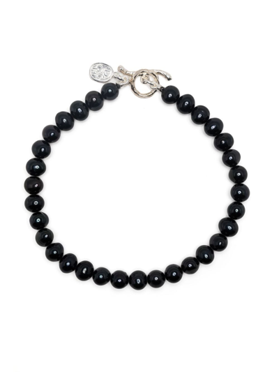 Dower & Hall T-bar Fastening Bracelet In Black