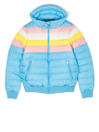 Perfect Moment Queenie Striped Padded Jacket In Blue