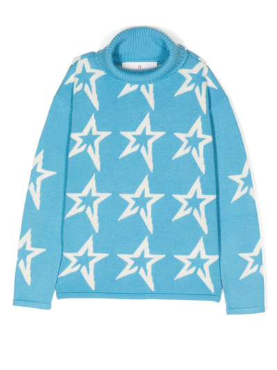 Perfect Moment Star Dust Roll-neck Jumper In Blue
