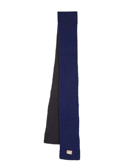 Paloma Wool Tito Double Colour Knitted Scarf In Medium Blue