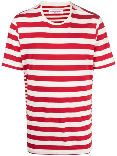Orlebar Brown Nicolas Striped Short-sleeved T-shirt In Red