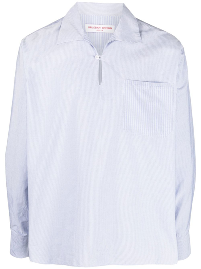 ORLEBAR BROWN THWAITES STRIPED LONG-SLEEVED SHIRT 