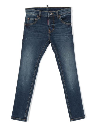 Dsquared2 Low-rise Skinny Jeans In Blue
