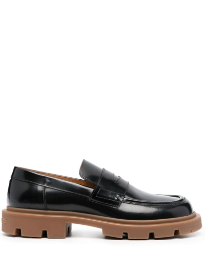 Maison Margiela Patent Slip-on Loafers In Black