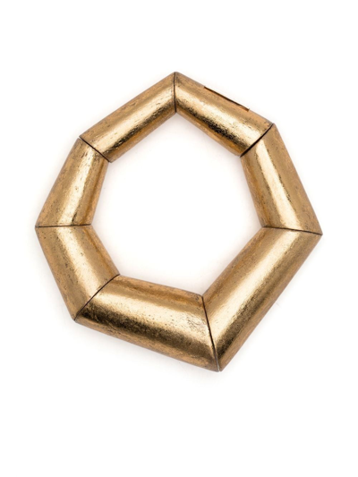 Monies Frima Angular Chunky Bracelet In Golden