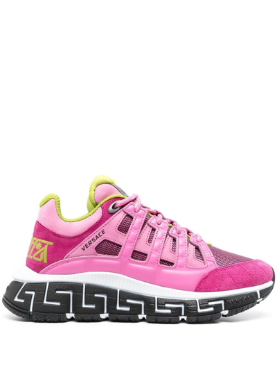 Versace Trigreca Low-top Sneakers In Pink
