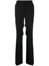 Off-white Tailored Bootcut Trousers In 黑色