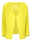 ISSEY MIYAKE YELLOW PLEATED CARDIGAN