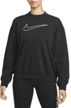 Nike Dri-fit Get Fit Sweatshirt In Black/ White
