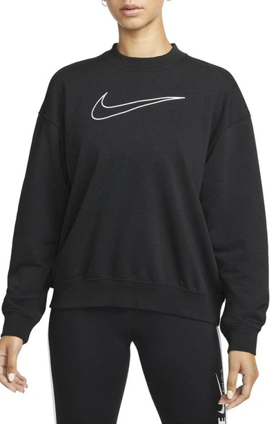 Nike Dri-fit Get Fit Sweatshirt In Black/ White
