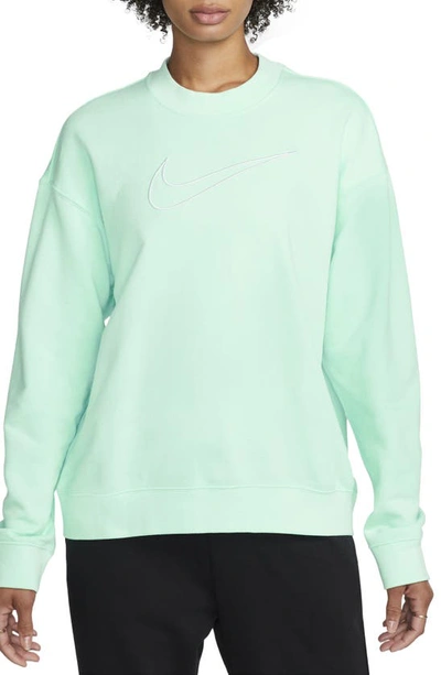 Nike Women's Dri-fit Get Fit Graphic Crewneck Sweatshirt In Green