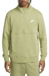 Nike Sportswear Club Half-zip Pullover In Green