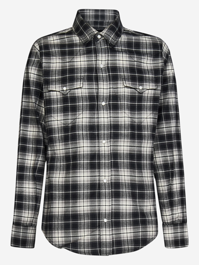 Alanui Flap-pocket Checked Shirt In White