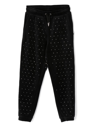 Michael Kors Kids' Crystal-embellished Track Pants In Black