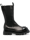 PHILIPP PLEIN HEXAGON LEATHER BIKER BOOTS