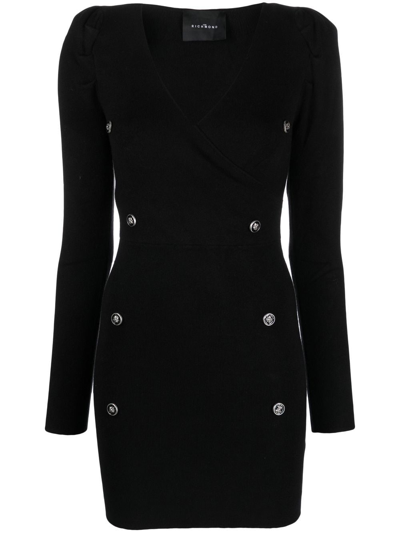 John Richmond Double-breasted Button Detail Dress In Black
