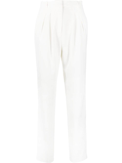 Iro High-waisted Tapered-leg Trousers In White