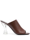 BY FAR LUZ SEQUOIA LEATHER MULES